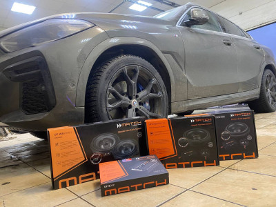 Аудиосистема в BMW X6 на звуковой аппаратуре Match